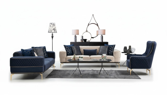 Sofas komplekts dīvāns Luxus krēsls 3+3+1 sēžamvieta Komplekts Moderns