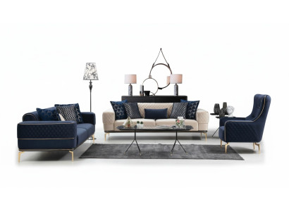 Sofas komplekts dīvāns Luxus krēsls 3+3+1 sēžamvieta Komplekts Moderns