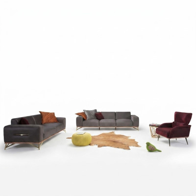 Sofas komplektācija Dīvāns Dīvāns krēsli Dīvāni Komplekta galds Ieguldītājs Materiāls