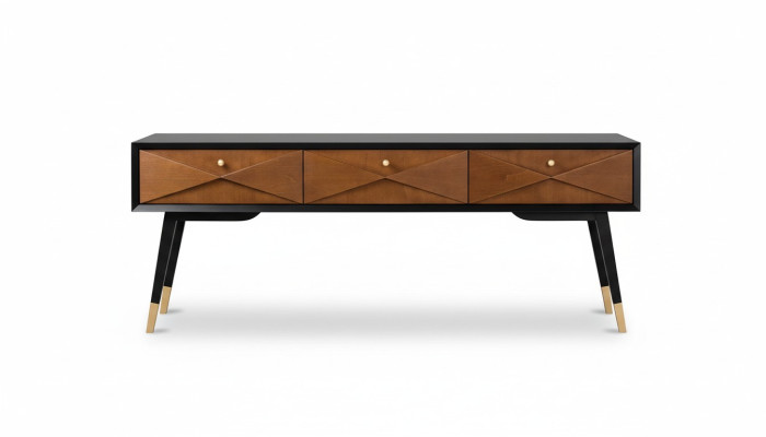 Konsolu galda konsole komoda sideboard koks moderņu dizains luksuss brūns jauns