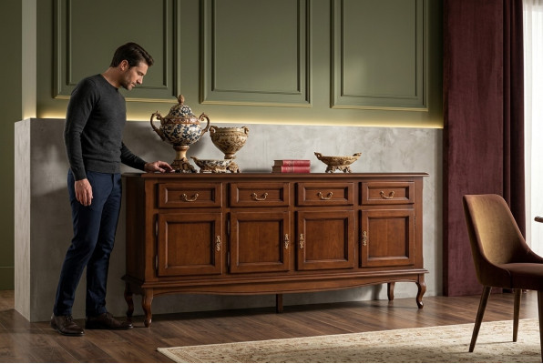 Sideboard Kommode Skapji Komodes Skapis Koks Dzīvojamais istabas xxl sideboards Brūns