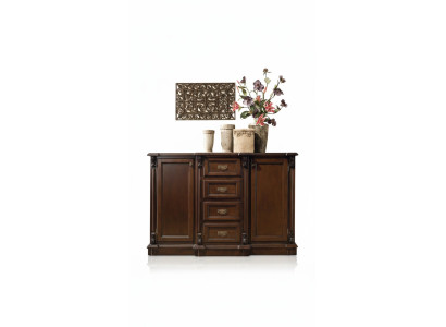 Komoda Sideboard Kommode Skapis Skapji Dzīvojamā Istaba Koks Baroks Brūns Mēbeles