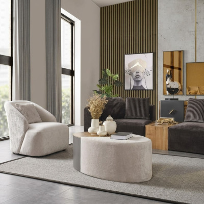 Sofas komplekts 4 personām Krēsls Četrpersonu mūsdienīgs melns audums Jauns
