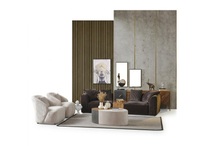 Sofas komplekts 4 personām Krēsls Četrpersonu mūsdienīgs melns audums Jauns
