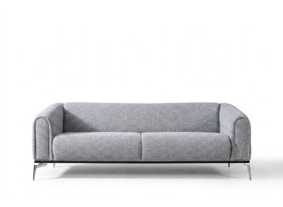 Drejēja divvietīgā sofa, 3-vietīgās sofās, sēdekļu audums pelēks, moderns, luksus mājoklis.