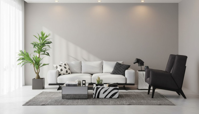 Sofas komplekts, 3-vietīgs dīvāns krēsls trīs vietās pelēks moderns audums sēdvieta