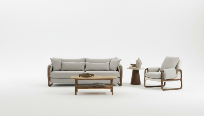 Sofas komplekts 21 sēdvietas krēsls divvietīgs Moderns Audums Pelēks Komplekts Dizains