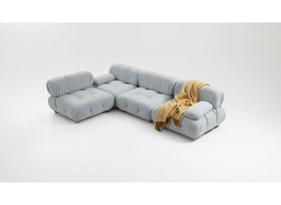 Dzīvojamā istaba Stūra sofa Dīvāns Auduma Dīvāni Stūris Pelēka Moderna Poliestera Dizains