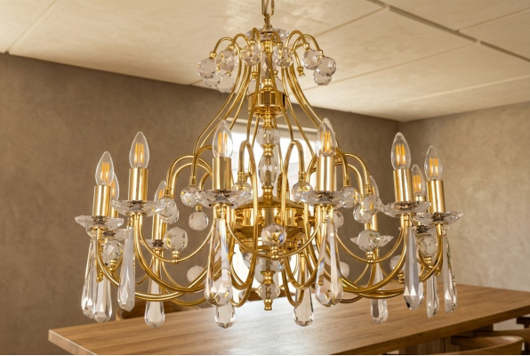 Gaisma luksusa griestu lampa krons īpašs griestu lampa lampas zelts māksla