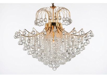 Luksusa liustra šķiedras griestu lampa griestu lampa lukturi zelta mākslā