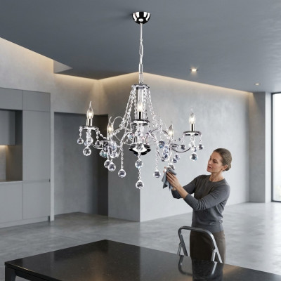 Lustra luksusa kristāla kronšteins griesti lampa krāšņais kronšteins