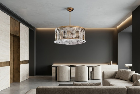 Gaismeklis vainags griestu lampa griestu lukturis zelts luksusa apgaismojums lampa