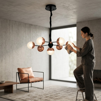 Mūsdienīgs apļveida griestu lampa, luksusa vainags, griestu lustra, rotājuma lampa