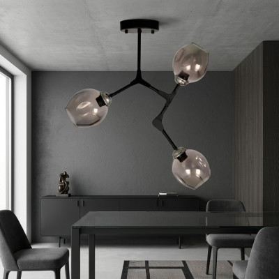 Lustes kronšlēgere griestu lampa griestu lampas modernais melnais.
