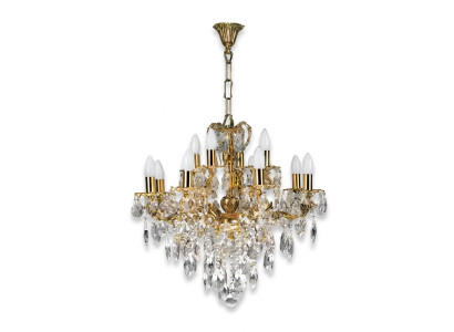Luksusa griestu lampa Lustra kārpas lampa Gaišspuldzes kristāls Zelts