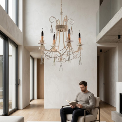 Luksusa griestu lukturis Lüster svecīšu lukturis griestu lampa Lampas Beidziet māksla