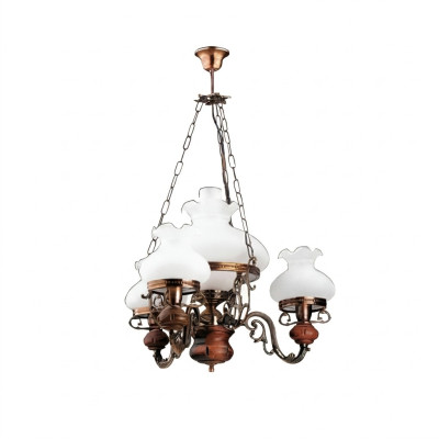 Gaisma kronštēns kronštēns griestu lampa lampa stikls brūns baroks
