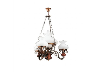 Gaisma kronštēns kronštēns griestu lampa lampa stikls brūns baroks