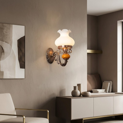Lukturis Sienas lampa Sienas lukturi Sienas lampa Lustrs Siena Brūns Baroka stikls