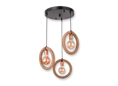 Lustra griestu lampa krons luste stikls brūna moderna