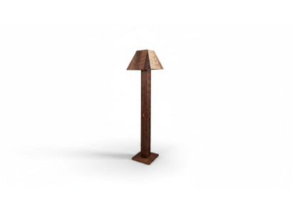 Stāvlampa ar koka elementiem, izcilas kvalitātes lampa, stāvlampas gaismeklis, gaismas avots, izcilas kvalitātes lampa.