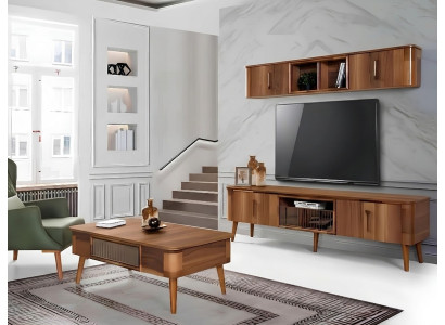 tv Siena koks Moderna stila Regāls Dzīvojamā istaba Mēbeles Skapis jaunas modernas Dzīvojamās sienas jauns