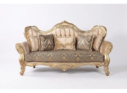 Chesterfield baroka trīsvietu dīvāns mēbeles dīvāns audums zelts dīvāns