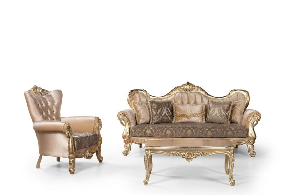 Chesterfield dīvāngarnitūra dīvāns piederumi Mēbeles Barokks Rokoko Galda komplekts 3 gabali