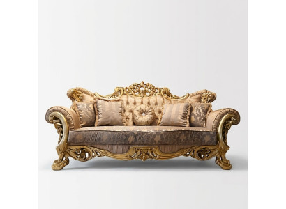 Chesterfield baroka trīsvietīga dīvāns Mēbeles dīvāns audums zelts