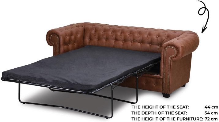 Gulta Chesterfield Sofa ar gultas funkciju Dīvāns Polster mēbeles Couchen