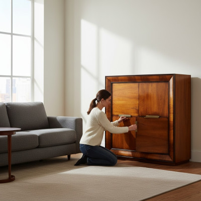 Seite Kommode Anrichte Seitenbretter Schrank Kommoden Braun Luxus xxl Möbel