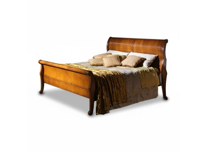 Gultas Braun Schlafzimmer Holzmöbel Tekstila dizains Viesnīcas gultas Art déco Stilus Jauns