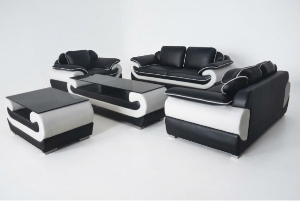 Sofa komplekts + galdiņš USB 3+2+1 vietas sofa dīvāns Garnitūras ādas dīvāni Pilsteri