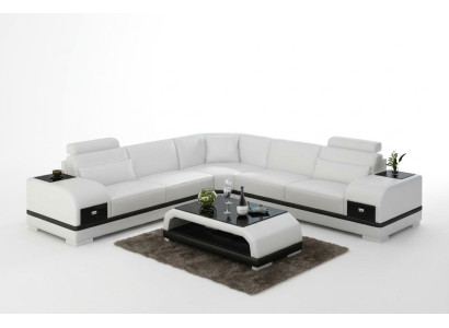 Ādas dīvāns Dīvāns Dzīvojamā istaba Stūra dīvāns Stūra garnitūra Moderns dizains G8013B-Sofa