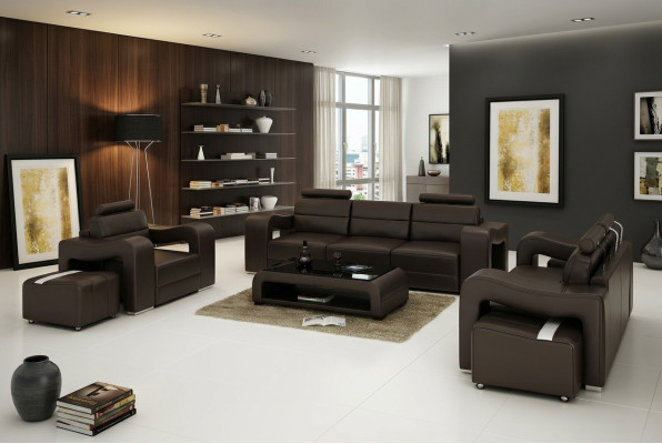 Ādai dīvāns divkrēsls 3+2+1 komplekts Modern Design Sofa USB Jaunais