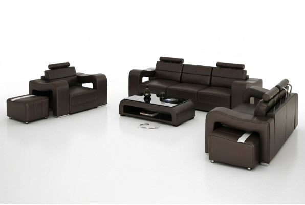 Ādai dīvāns divkrēsls 3+2+1 komplekts Modern Design Sofa USB Jaunais