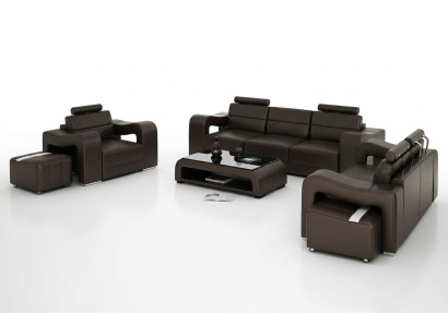 Ādai dīvāns divkrēsls 3+2+1 komplekts Modern Design Sofa USB Jaunais