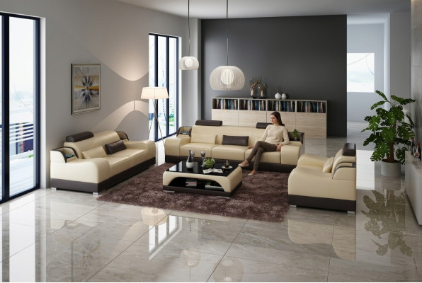 Sofa komplekts ar 3+2+1 sēdvietām modernam jaunam dzīvojamā istabas gultam