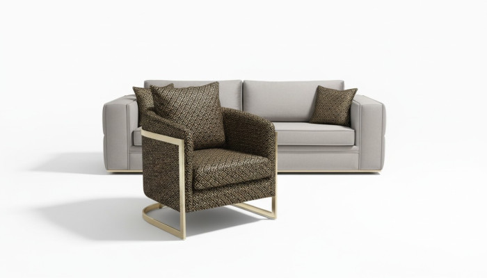 Sofa komplekts 3+3 vietu dīvānam krēslam, mīkstajam dīvānam un luksusa auduma klājumam