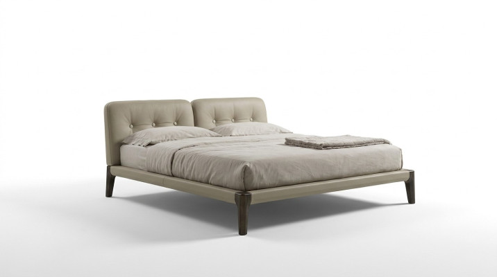 Modernā divguļamā gulta guļamistabā Beige gultas mēbeles koka dizains gultas Prianera