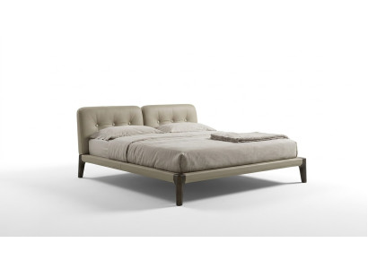 Modernā divguļamā gulta guļamistabā Beige gultas mēbeles koka dizains gultas Prianera