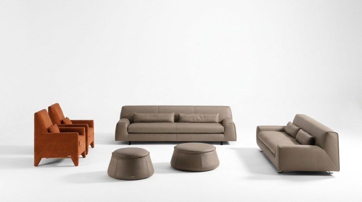 Sofa komplekts Dīvāns Polster Ādas dīvāns Prianera Itāļu mēbeles Dīvāns