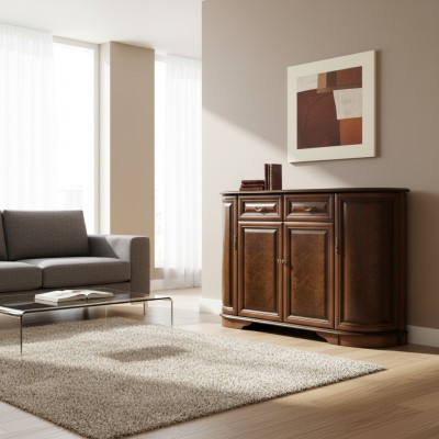 Brūna komoda Antik stils Sideboard Apgādnieks Komodas koka skapis