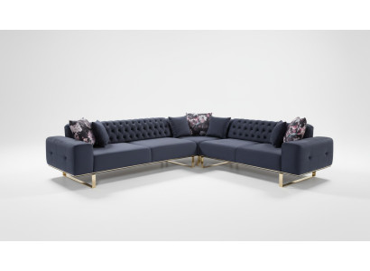 Stūra dīvāns Krēsls Mēbeles Garnitūra Chesterfield Stūra dīvāns Dīvāns Audums