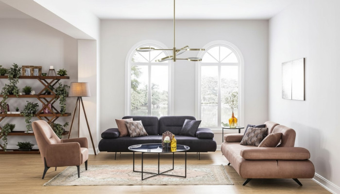 Sofa komplekts 4+3+1 sēdvietu dizains dīvāns mēbeles Moderns Luxus Neu