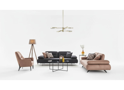 Sofa komplekts 4+3+1 sēdvietu dizains dīvāns mēbeles Moderns Luxus Neu