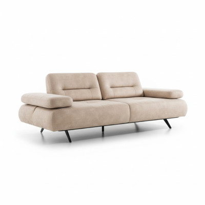 Dīvāns 2-vietīgs polsterēts dīvāns bēša krāsā tekstila āda Moderns dizains Dīvāni Luxurious