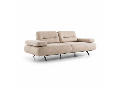 Dīvāns 2-vietīgs polsterēts dīvāns bēša krāsā tekstila āda Moderns dizains Dīvāni Luxurious