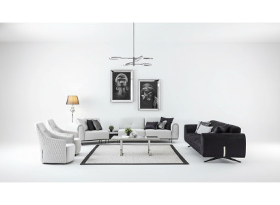 Sofa komplekts ar dizaina dīvāniem, dīvāniem, mīksti dīvāniem, dīvāniem stūra formā.