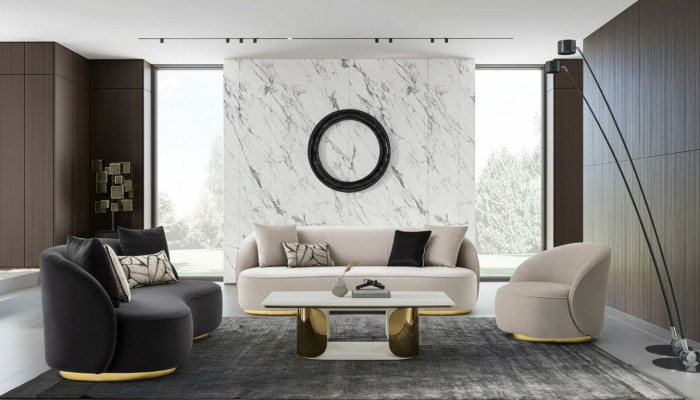 Sofa komplekts 4+3+1 mītne Iekārtošana Dīvāni Polster Sēdekļi Couch Moderns Dīvāns